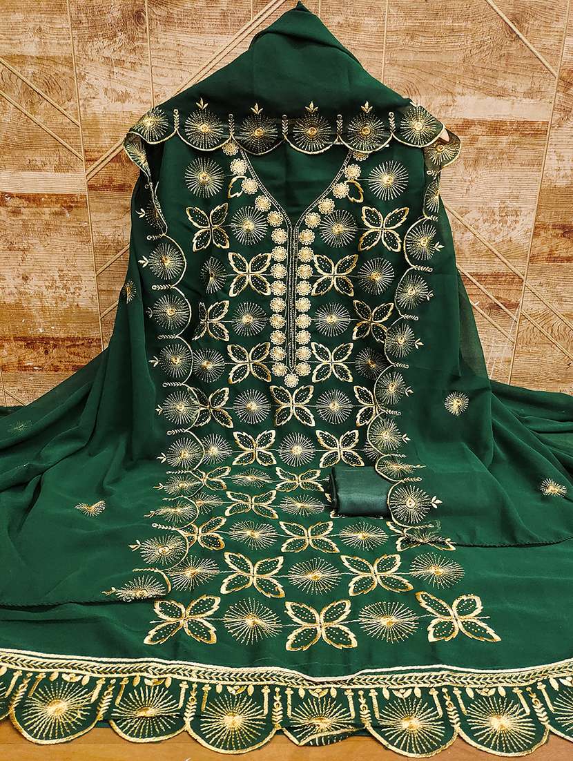 women solid with work zari work unstitched suit set - 22009199 -  Standard Image - 2