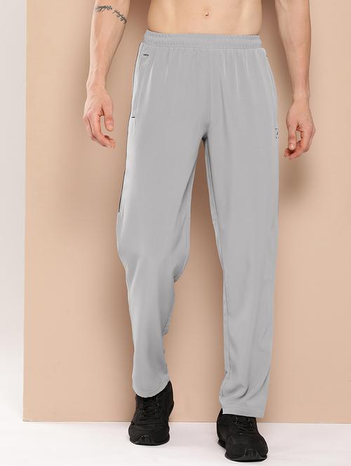 men solid regular fit full length track pant - 22009266 -  Standard Image - 0