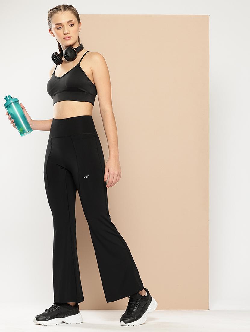women solid high rise slim fit yoga pant - 22009267 - Standard Image - 2