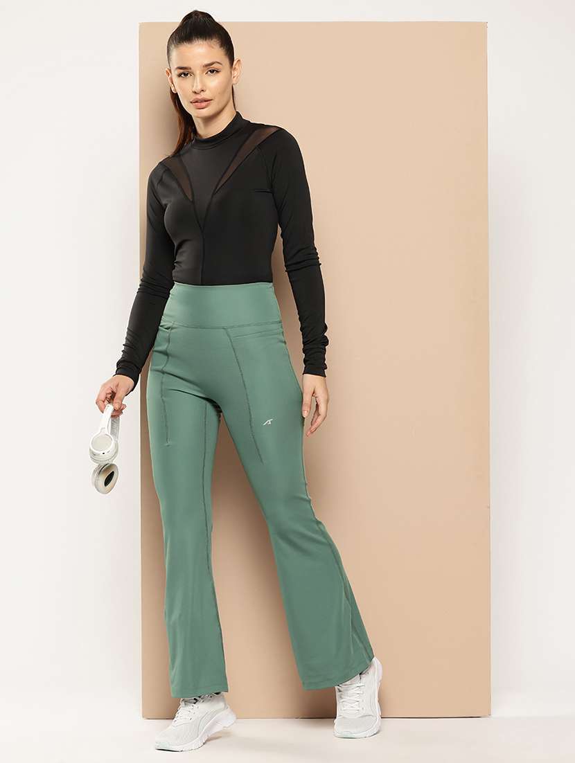 women solid high rise slim fit yoga pant  - 22009269 -  Standard Image - 2