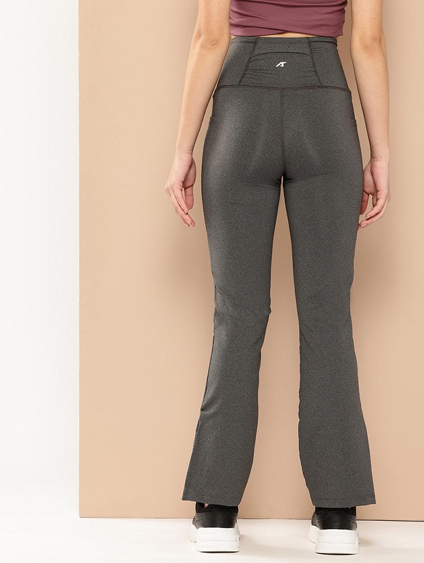 women solid high rise slim fit yoga pant - 22009271 - Standard Image - 2