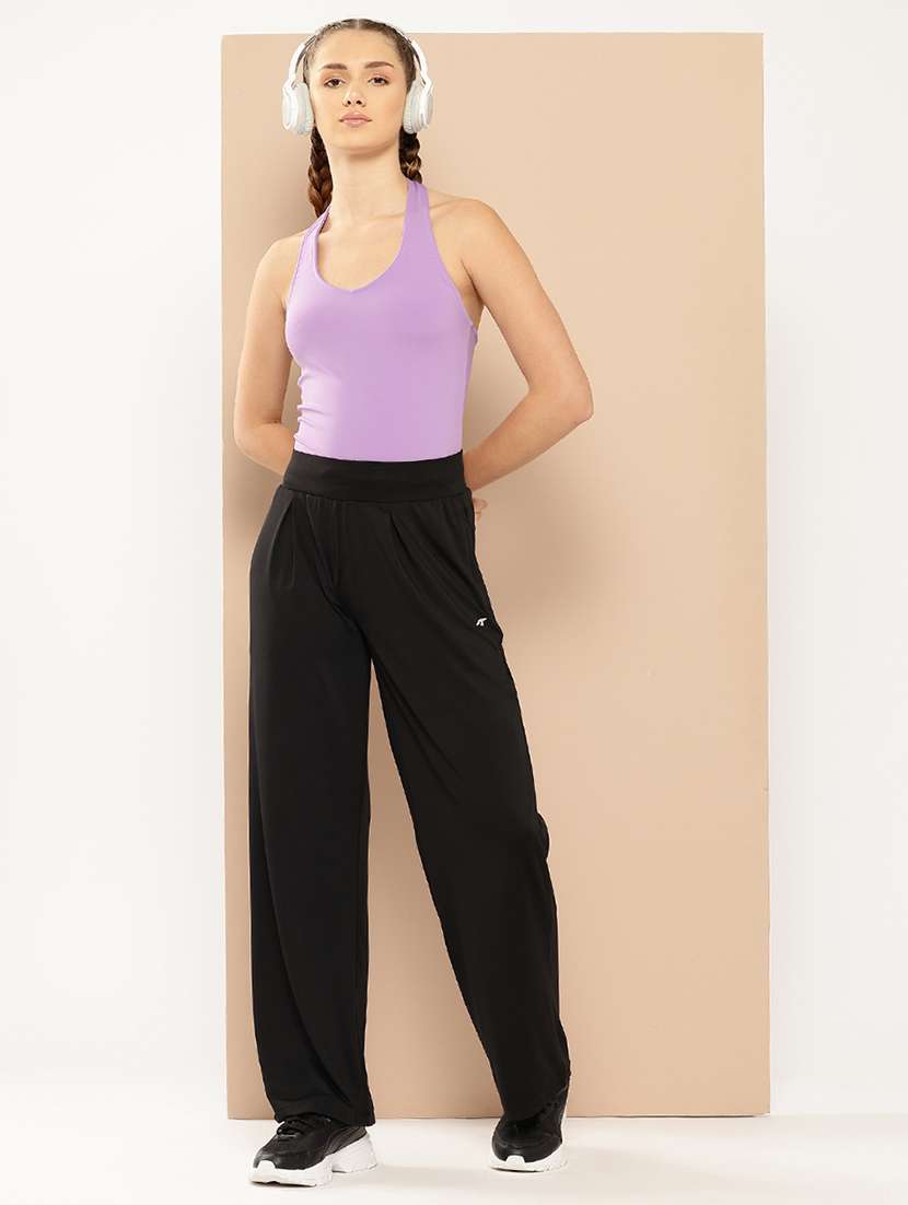 women solid mid rise regular fit track pant - 22009275 - Standard Image - 2