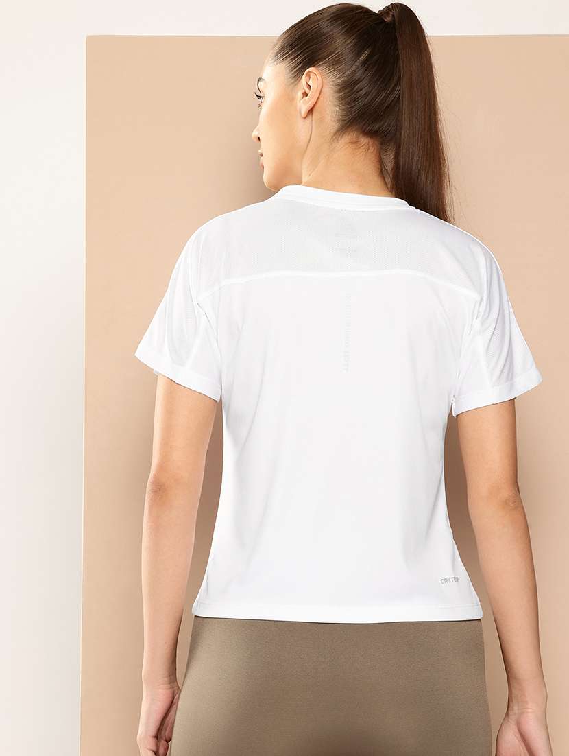 women solid short sleeve dry fit t-shirt - 22009284 -  Standard Image - 2