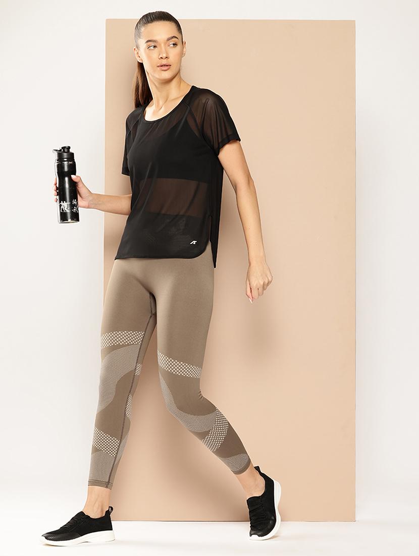 women solid short sleeve dry fit t-shirt - 22009287 - Standard Image - 2