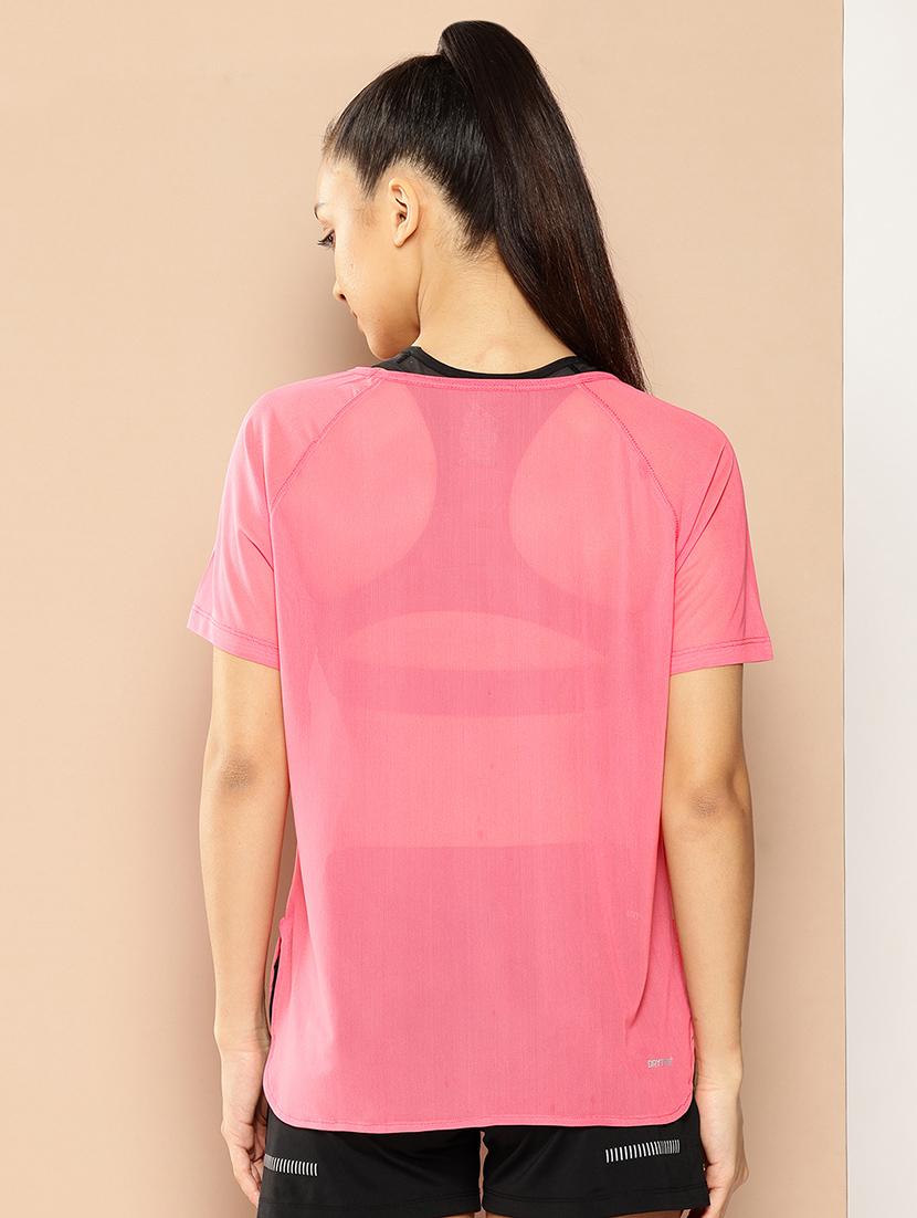 women solid short sleeve dry fit t-shirt - 22009288 - Standard Image - 2