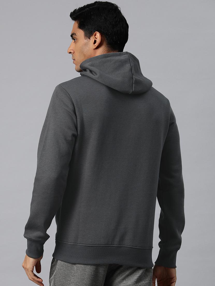 men chest print long sleeve regular fit hooded sweatshirt - 22009296 - Standard Image - 2