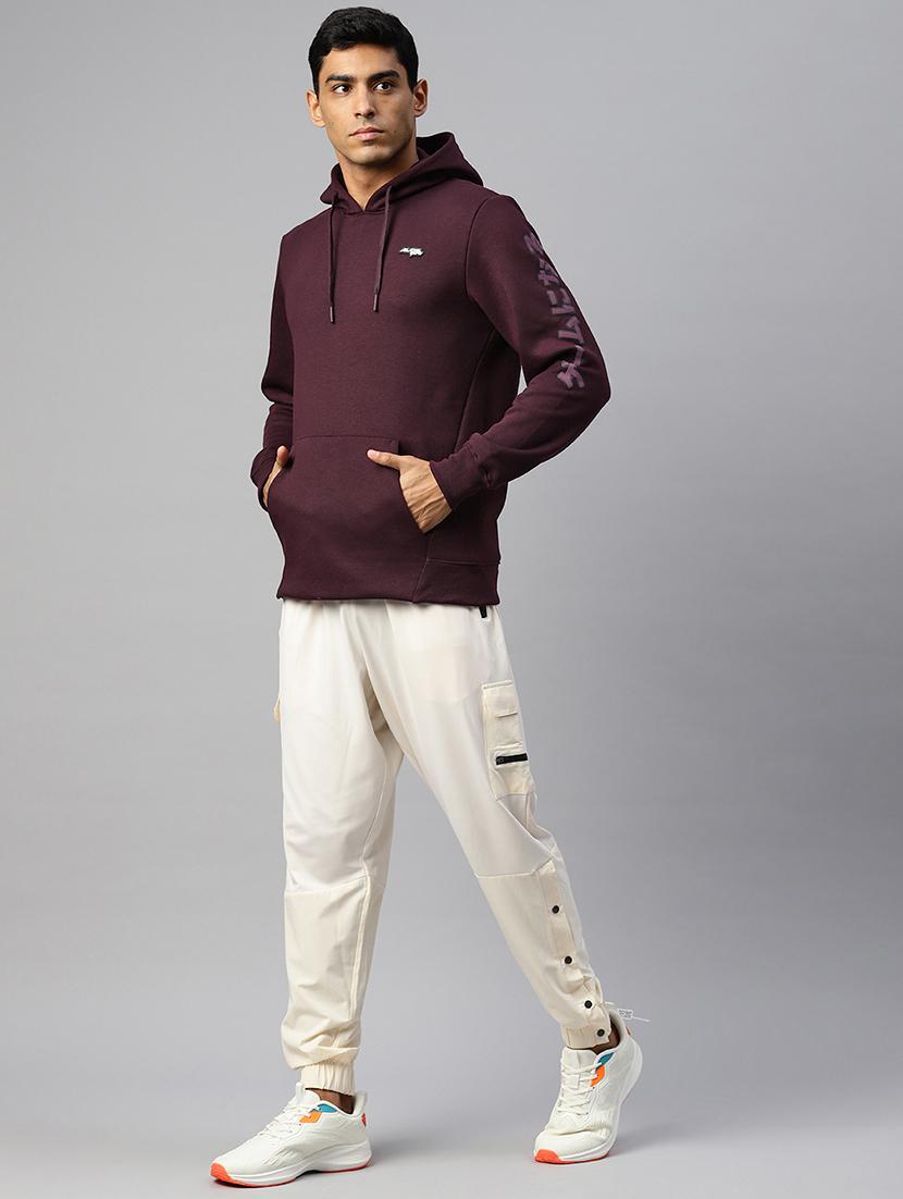 men typographic long sleeve regular fit hooded sweatshirt - 22009297 - Standard Image - 2