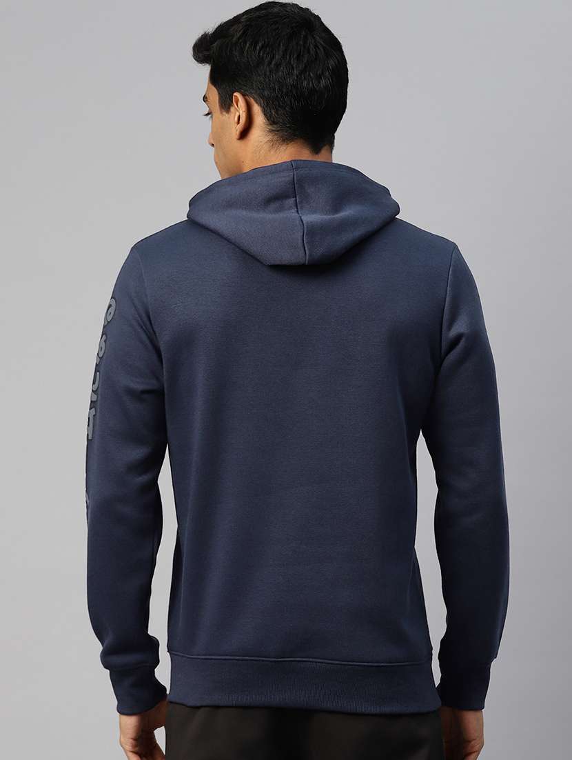 men typographic long sleeve regular fit hooded sweatshirt - 22009299 - Standard Image - 2