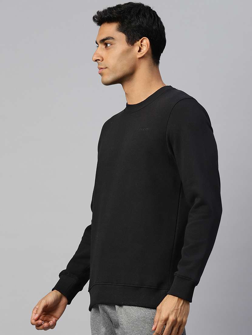 men solid long sleeve regular fit sweatshirt - 22009300 - Standard Image - 2