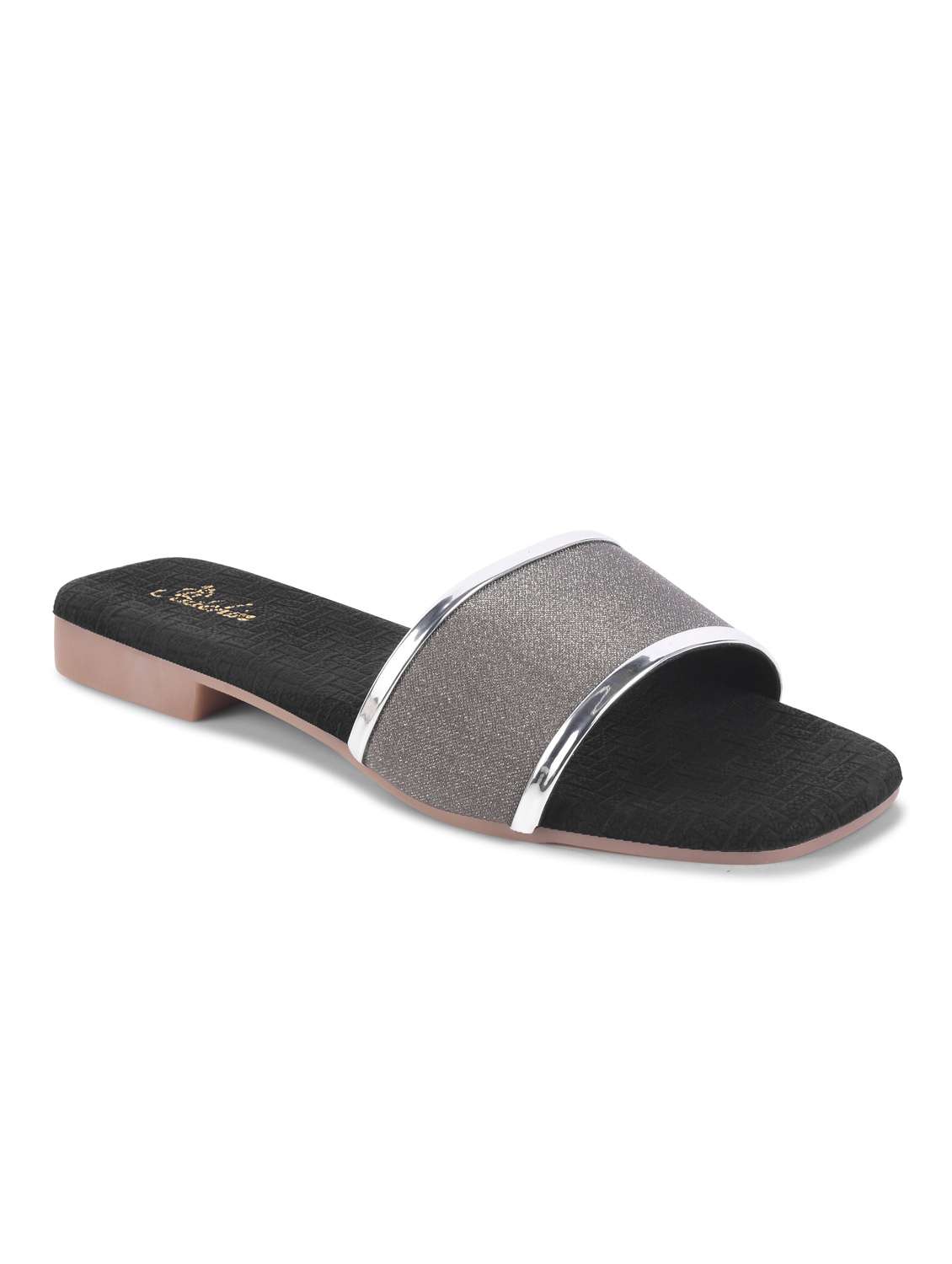 women slip on flat sandal