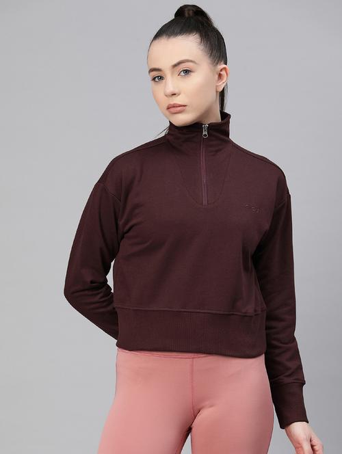 women solid long sleeve pullover sweatshirt - 22009340 - Standard Image - 0