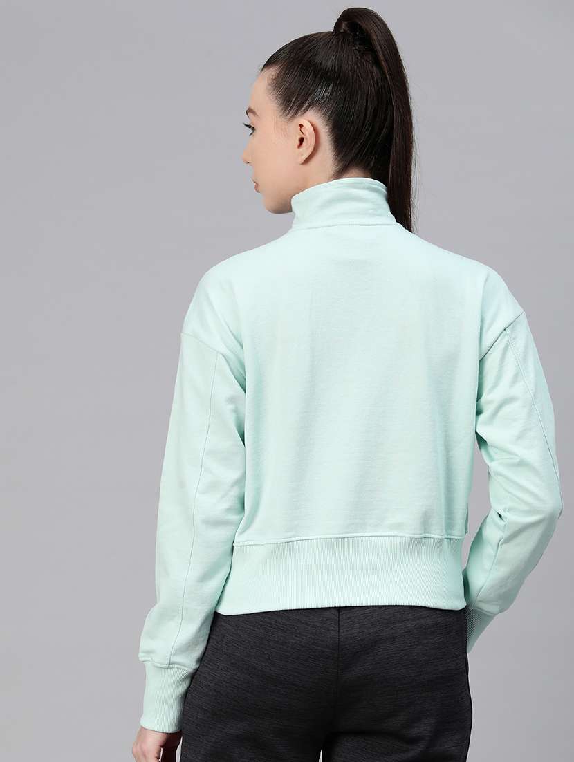 women solid long sleeve pullover sweatshirt - 22009342 - Standard Image - 2