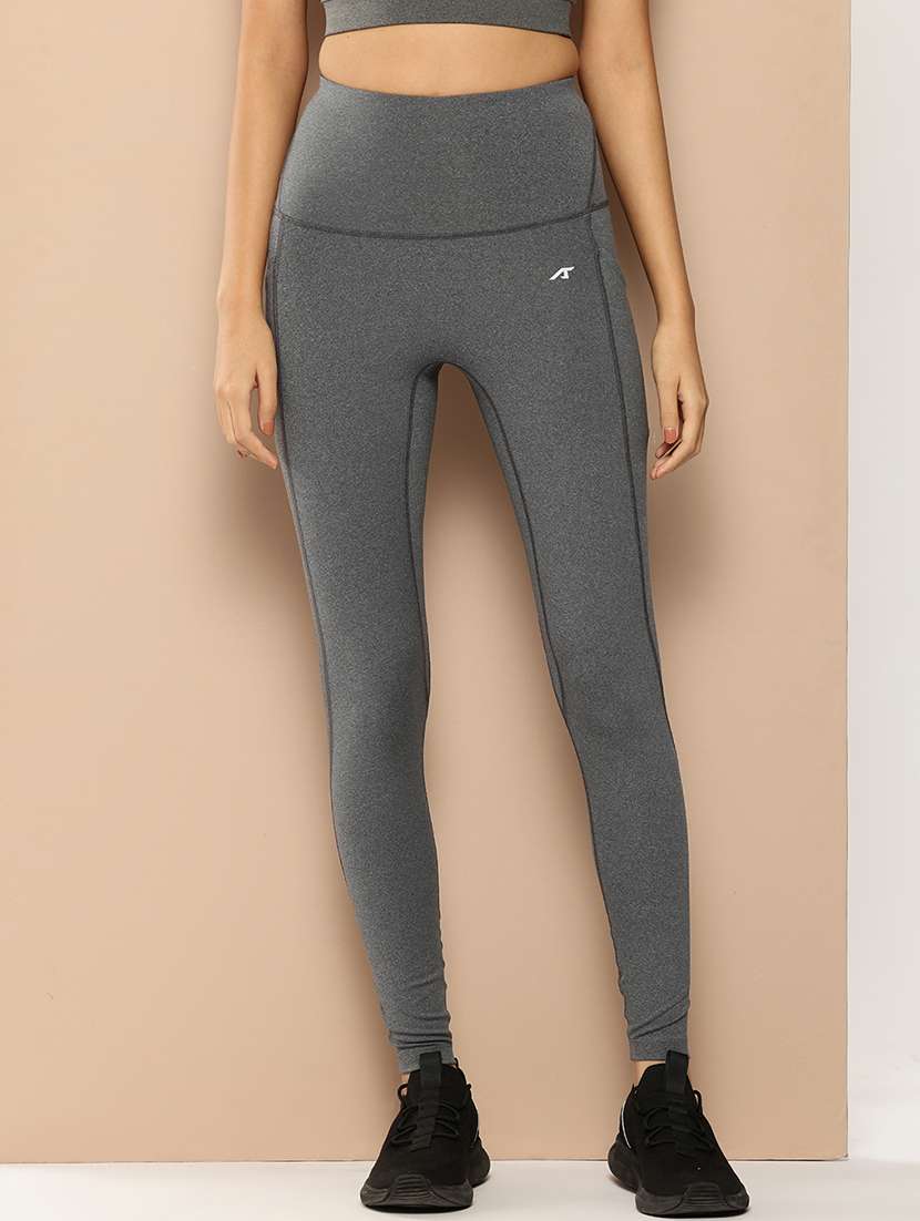 women solid high rise ankle length tights - 22009358 - Zoom Image - 0