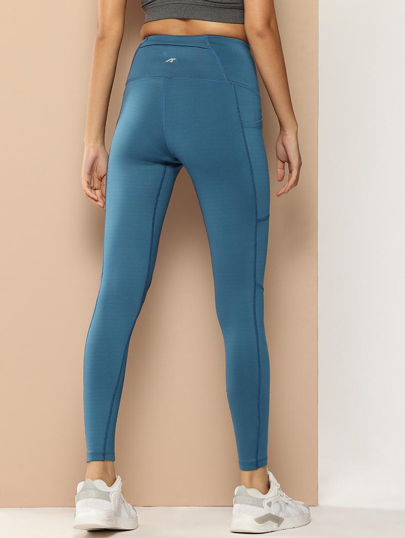 women solid high rise ankle length tights - 22009359 - Standard Image - 2