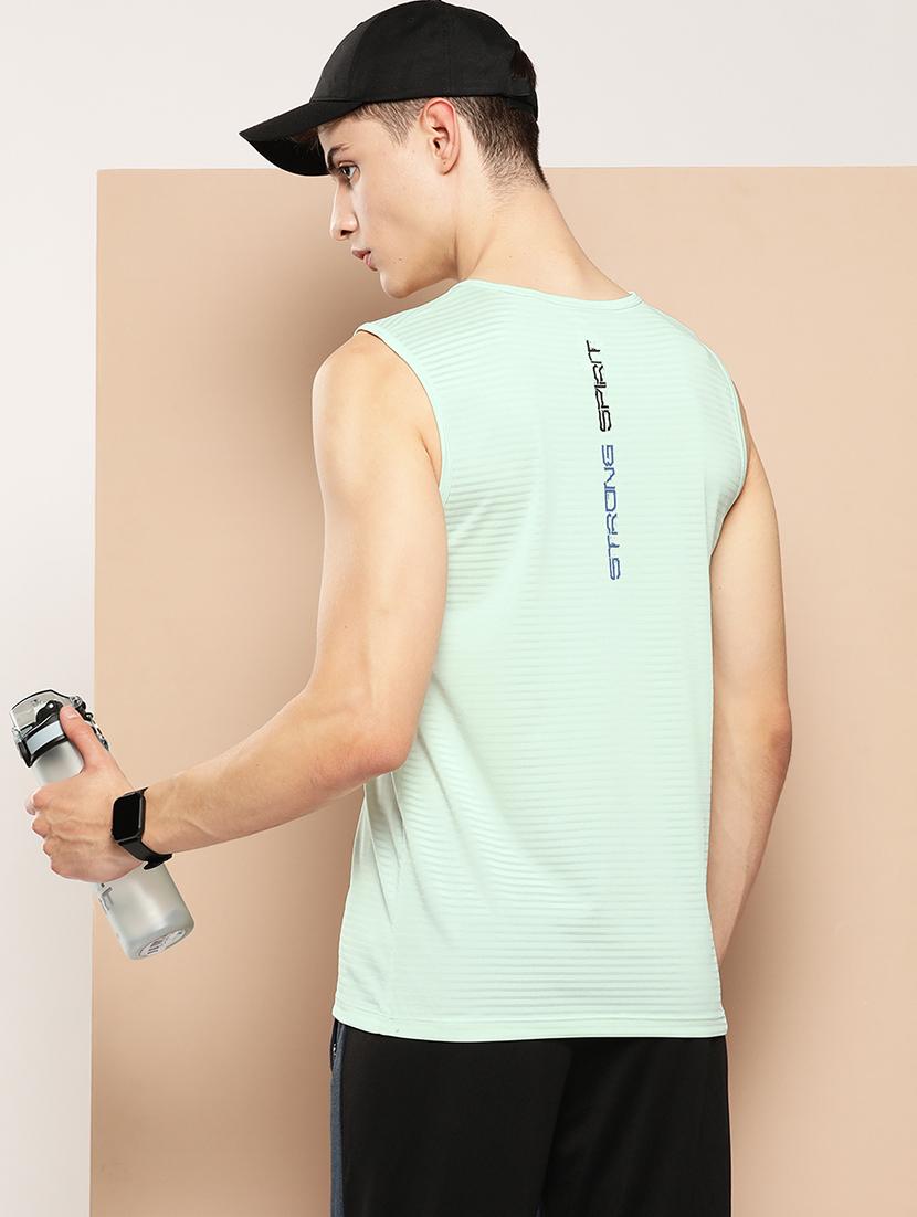 men striped sleeveless dry fit t-shirt - 22009363 - Standard Image - 2