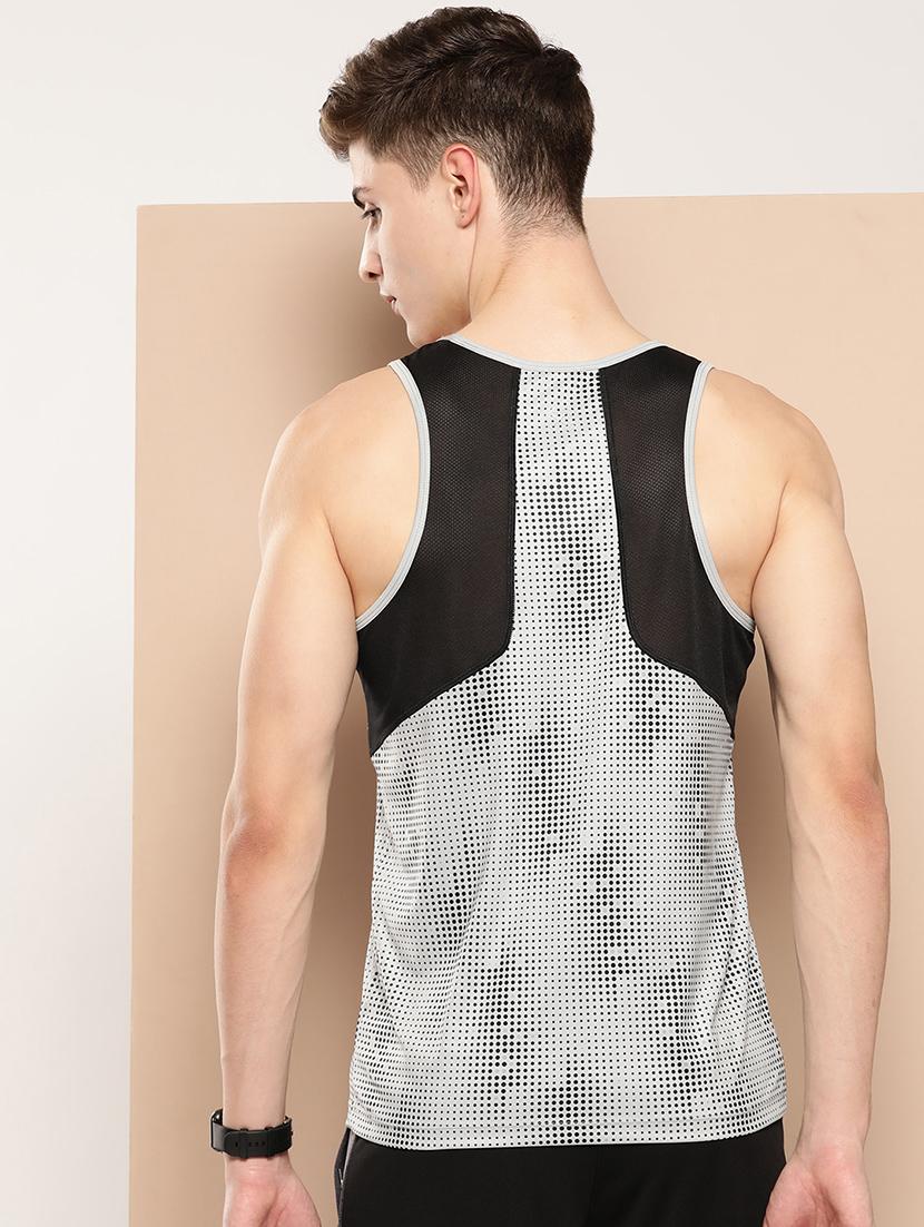 men polka dot sleeveless dry fit t-shirt - 22009366 - Standard Image - 2