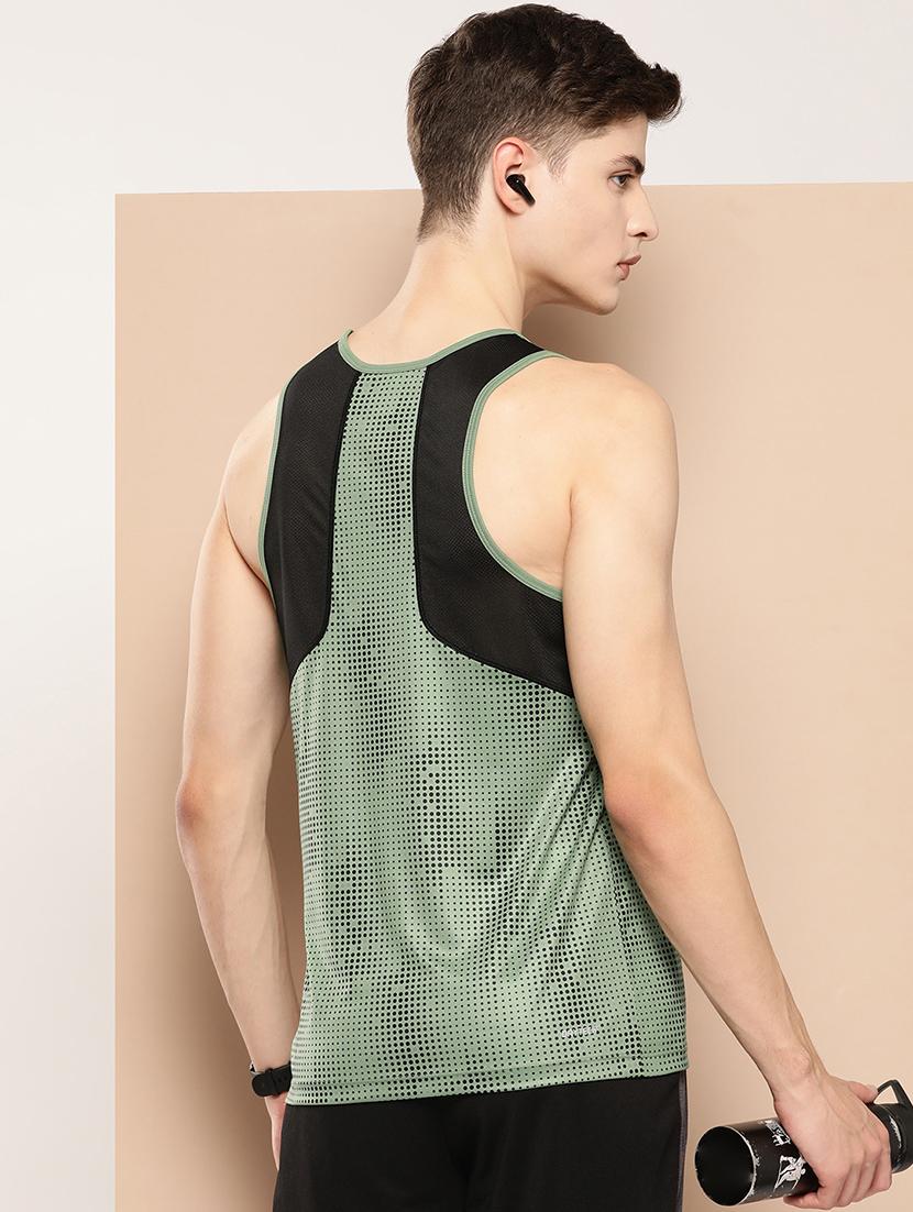 men polka dot sleeveless dry fit t-shirt - 22009368 - Standard Image - 2