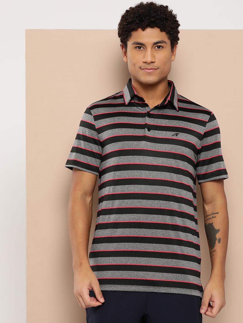 men striped short sleeve regular fit polo t-shirt - 22009371 -  Zoom Image - 0