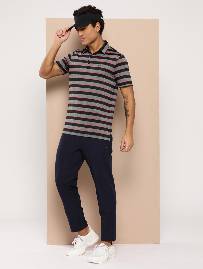 men striped short sleeve regular fit polo t-shirt - 22009371 - Standard Image - 2