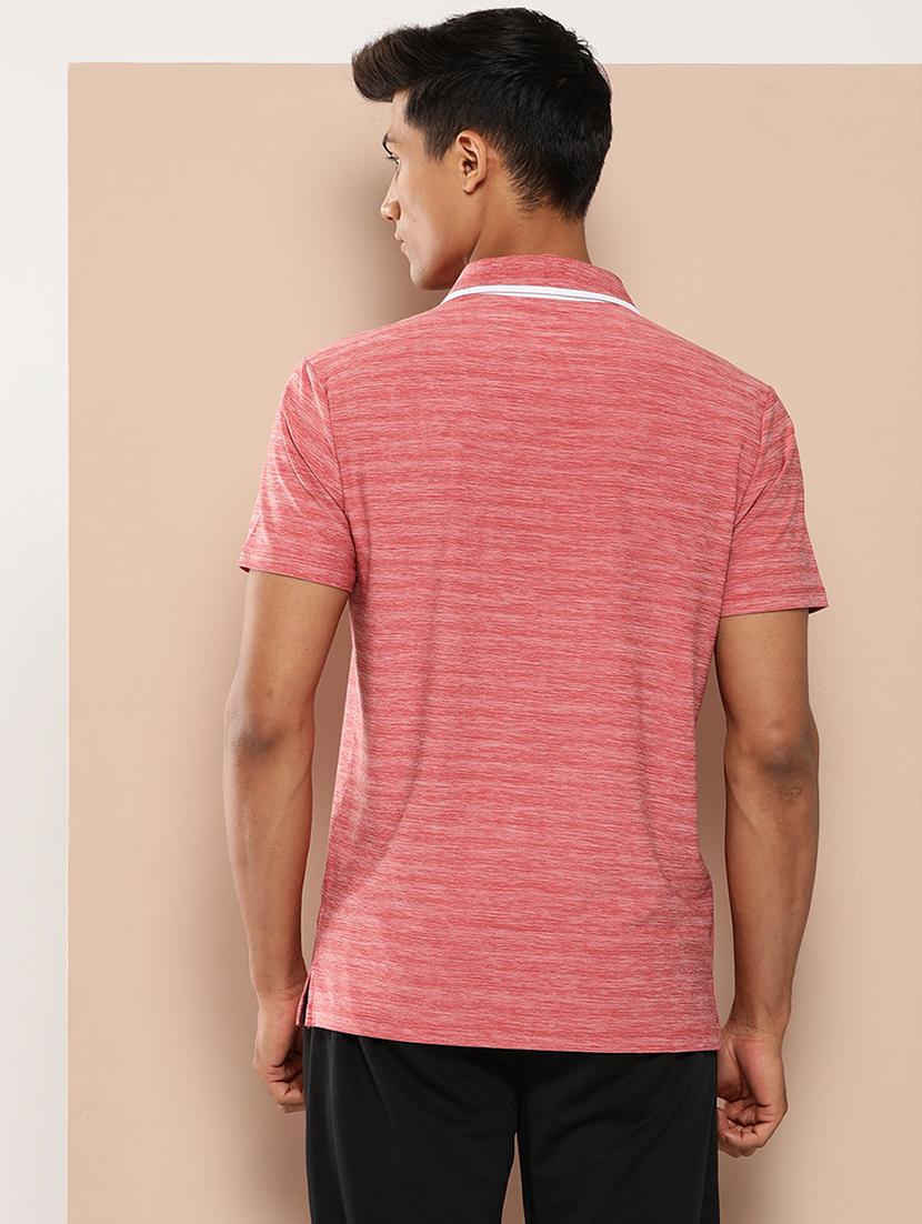 men melange short sleeve regular fit polo t-shirt - 22009375 - Standard Image - 2