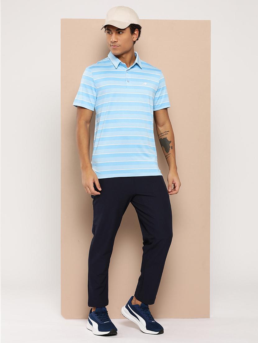 men striped short sleeve regular fit polo t-shirt - 22009376 - Standard Image - 2
