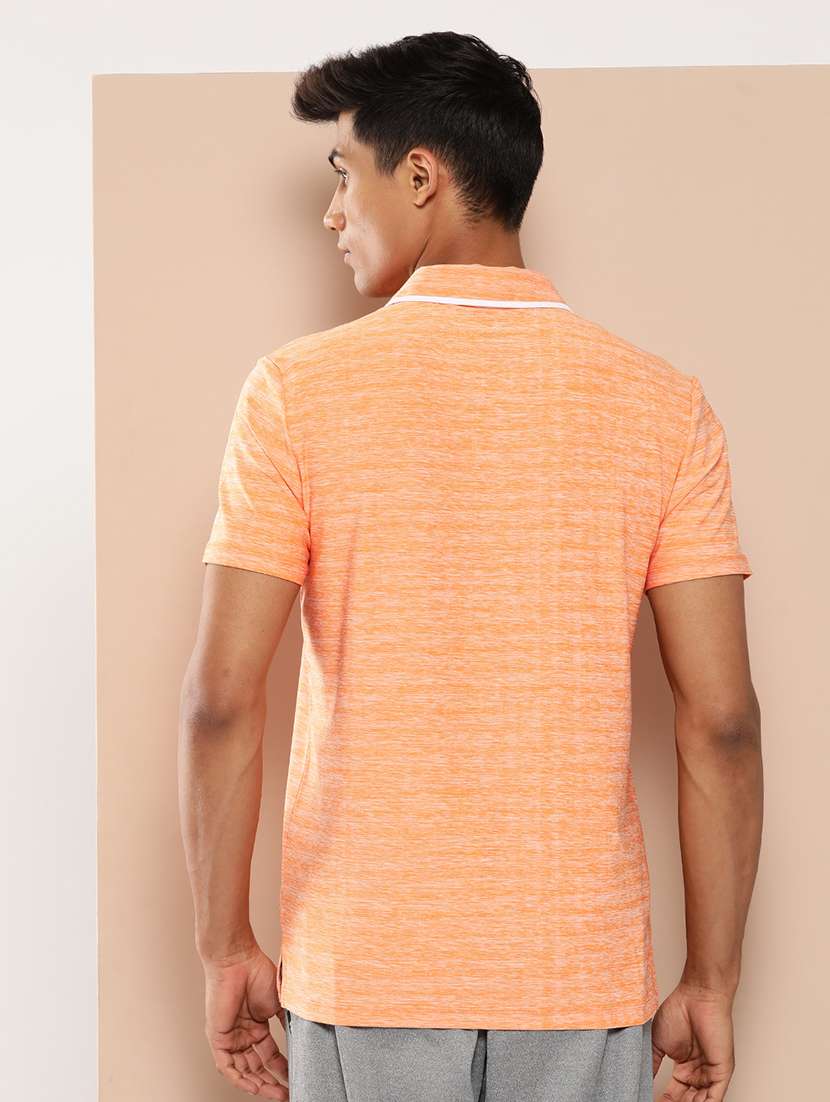 men melange short sleeve regular fit polo t-shirt - 22009377 -  Standard Image - 2