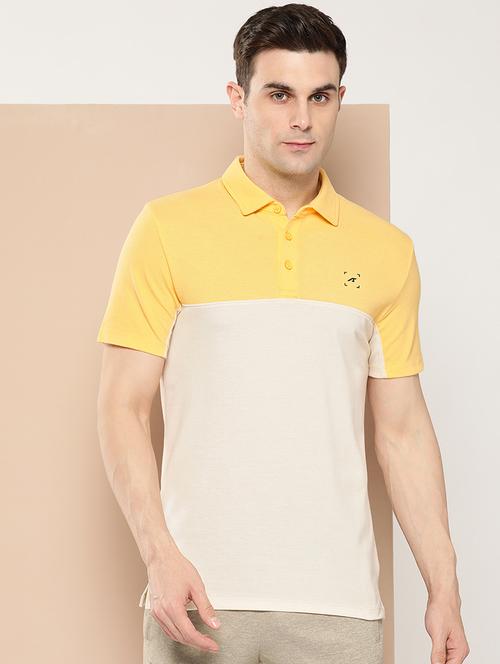 men color block short sleeve regular fit polo t-shirt - 22009379 - Standard Image - 0
