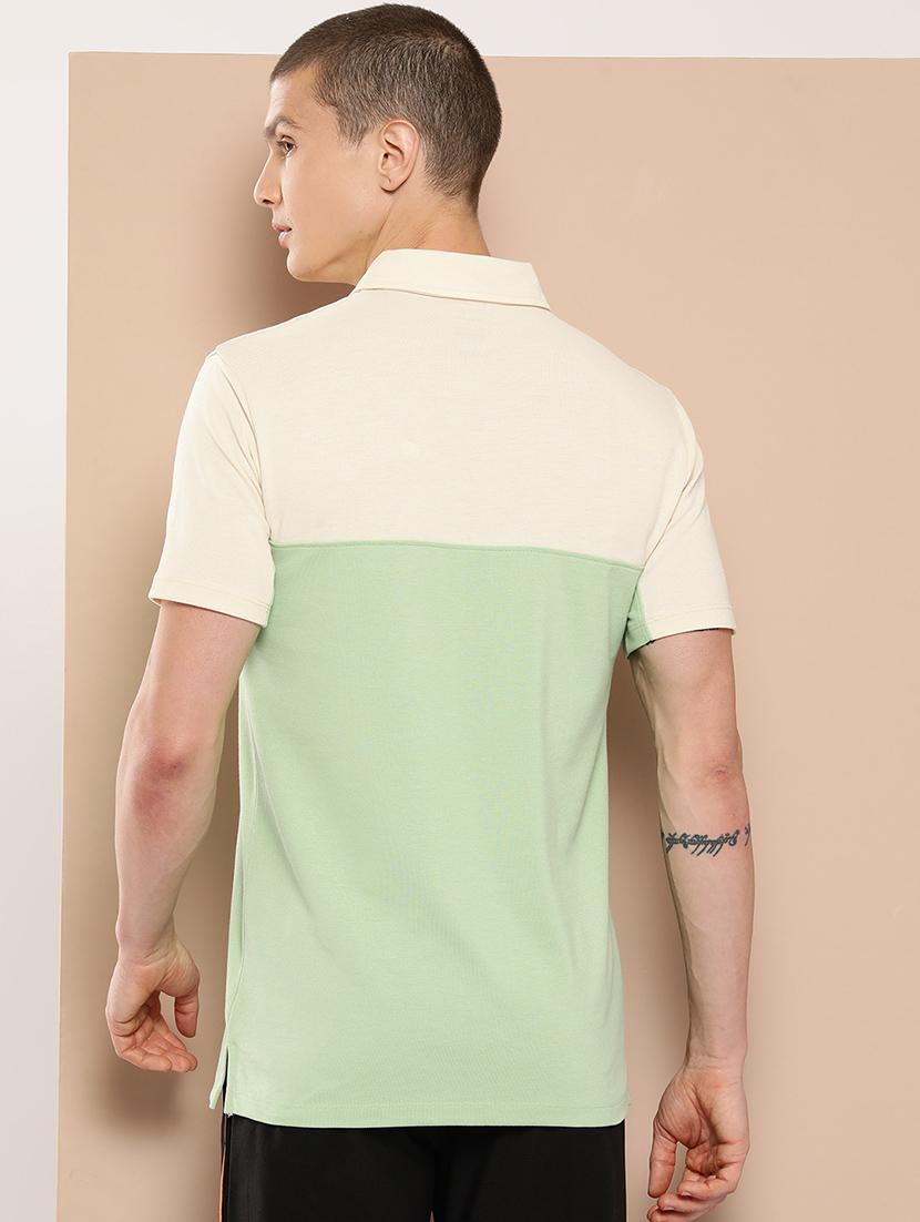 men color block short sleeve regular fit polo t-shirt - 22009388 - Standard Image - 2