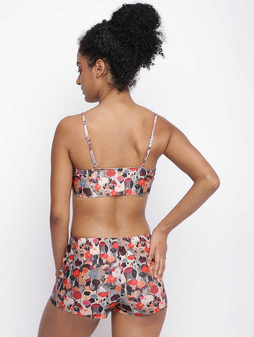 women printed low rise tankini shorts - 22009500 - Standard Image - 2