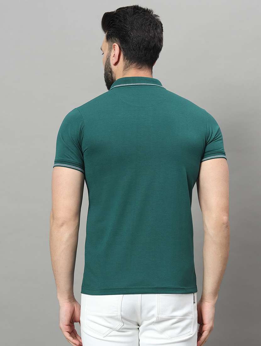 men solid short sleeve regular fit polo t-shirt - 22009506 -  Standard Image - 2