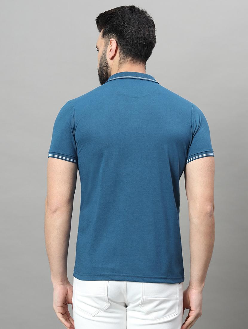 men solid short sleeve regular fit polo t-shirt - 22009509 - Standard Image - 2