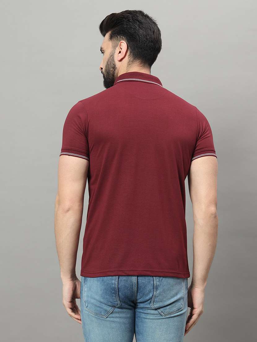 men solid short sleeve regular fit polo t-shirt - 22009516 -  Standard Image - 2