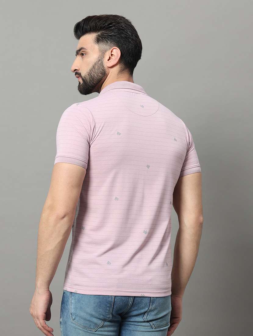 men striped short sleeve regular fit polo t-shirt - 22009517 -  Standard Image - 2