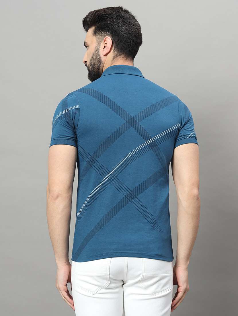men printed short sleeve regular fit polo t-shirt - 22009520 -  Standard Image - 2