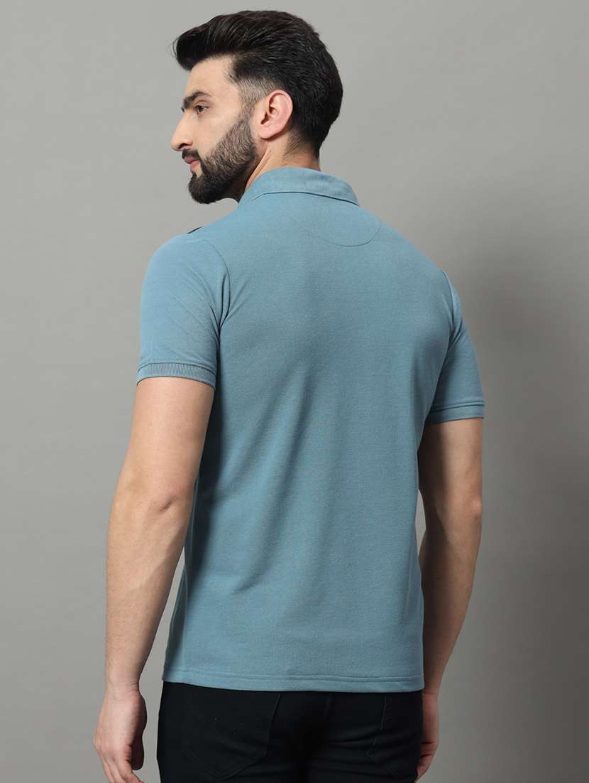 men color block short sleeve regular fit polo t-shirt - 22009532 -  Standard Image - 2