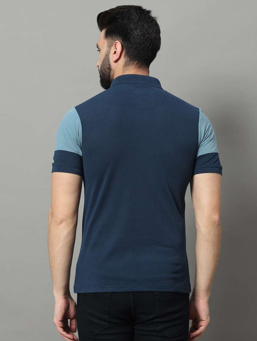 men color block short sleeve regular fit polo t-shirt - 22009536 -  Standard Image - 2