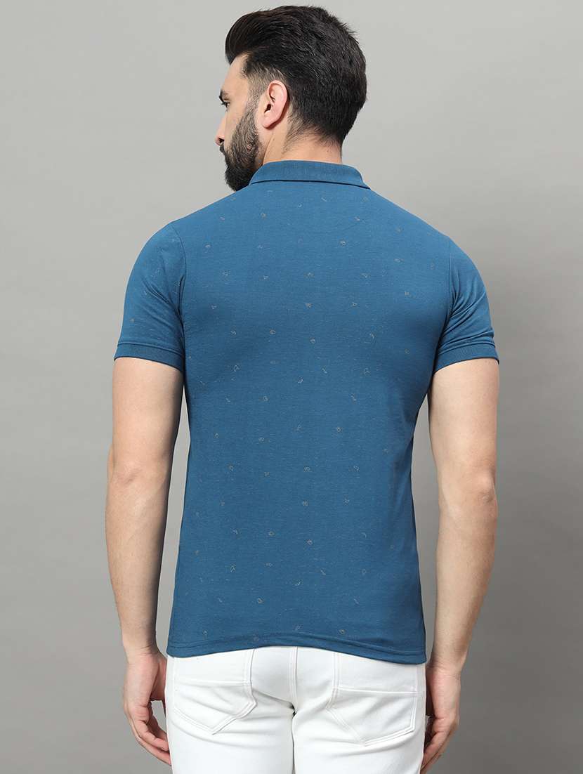 men printed short sleeve regular fit polo t-shirt - 22009557 -  Standard Image - 2
