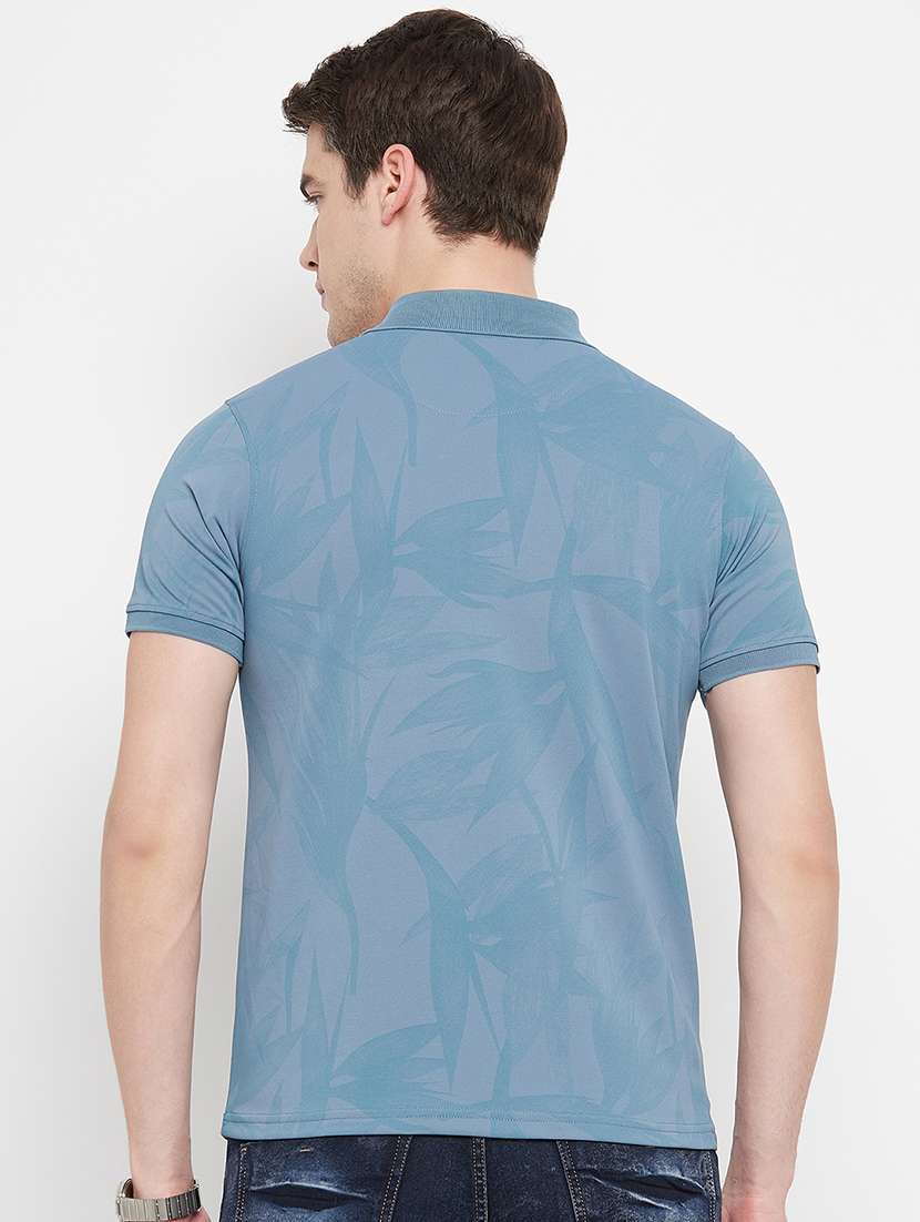 men printed short sleeve regular fit polo t-shirt - 22009588 - Standard Image - 2