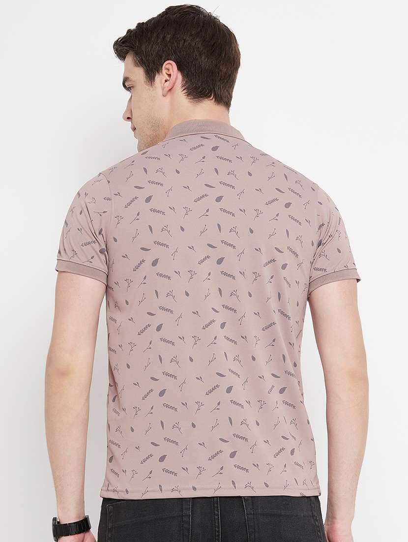 men printed short sleeve regular fit polo t-shirt - 22009627 -  Standard Image - 2