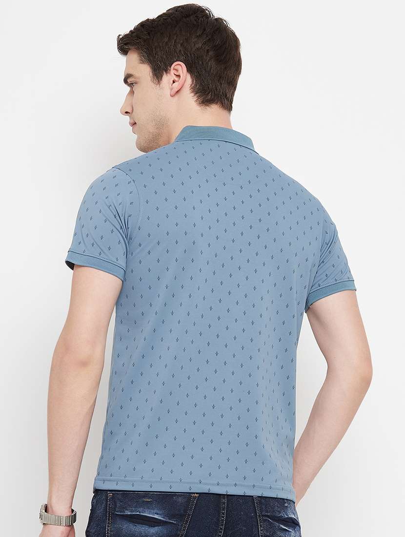 men printed short sleeve regular fit polo t-shirt - 22009632 -  Standard Image - 2