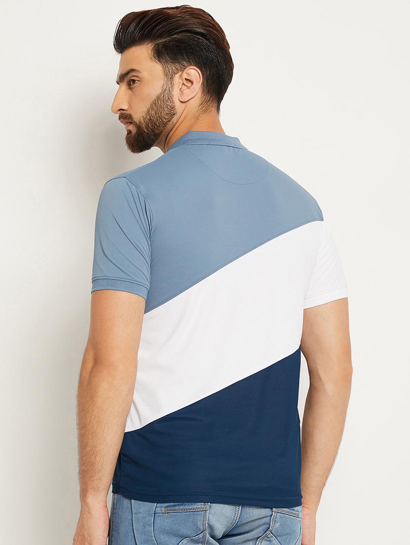 men color block short sleeve regular fit polo t-shirt - 22009642 - Standard Image - 2
