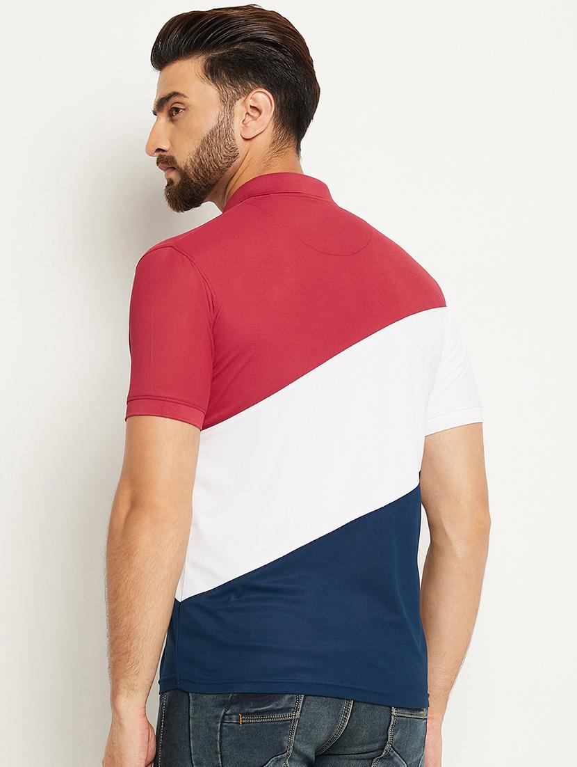 men color block short sleeve regular fit polo t-shirt - 22009643 - Standard Image - 2