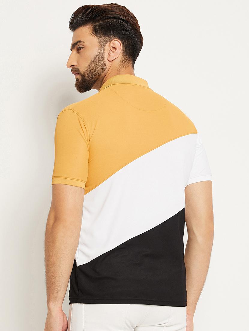 men color block short sleeve regular fit polo t-shirt - 22009644 - Standard Image - 2