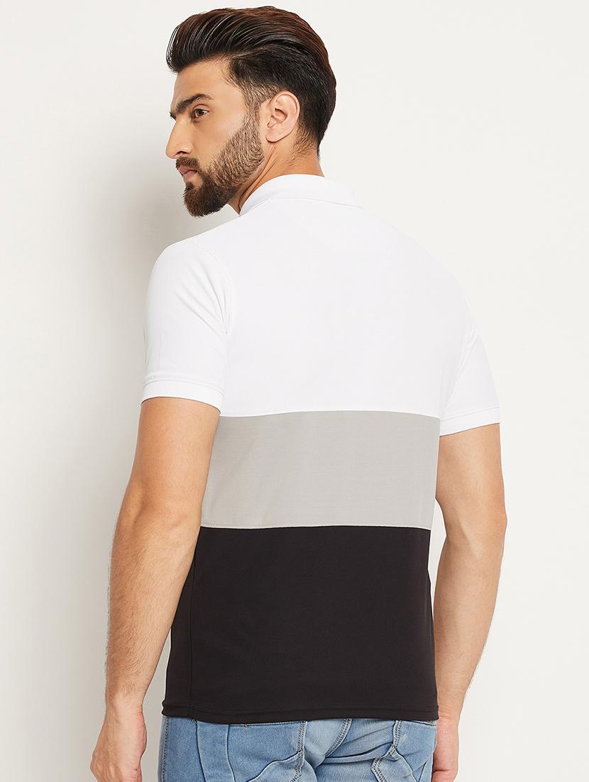 men color block short sleeve regular fit polo t-shirt - 22009647 - Standard Image - 2
