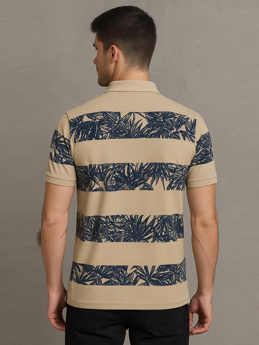 men printed short sleeve regular fit polo t-shirt - 22009652 - Standard Image - 2