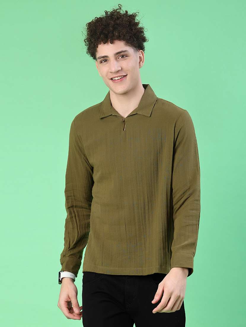 men solid mandarin neck short kurta - 22010359 -  Standard Image - 2