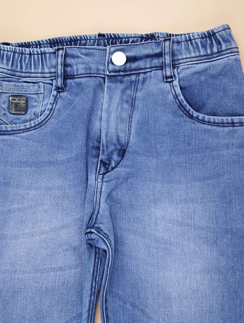 boys solid mid rise slim fit jean - 22010386 -  Standard Image - 2