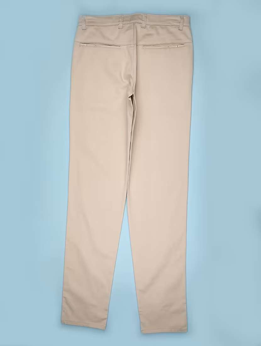 men solid mid rise chinos casual trouser - 22010602 -  Standard Image - 2