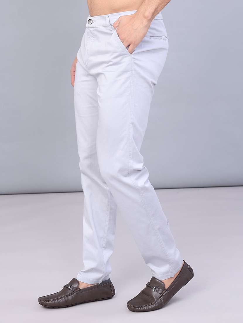 men solid mid rise straight fit chinos  - 22010666 -  Standard Image - 2