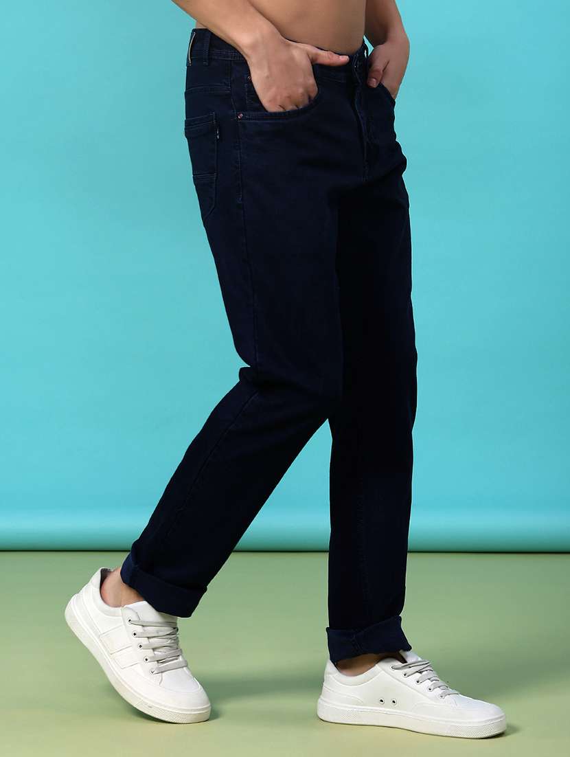 men plain mid rise full length jean - 22010800 -  Standard Image - 2